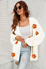 Fall In Daisy Oversized Knit Cardigan | Dress In Beauty