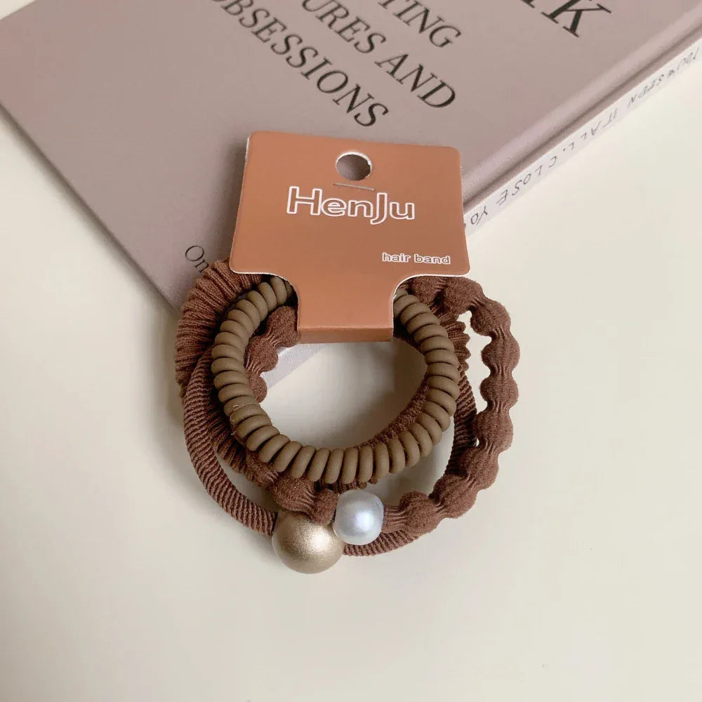 Stackable coil hair tie set - View 6 | TEVQA