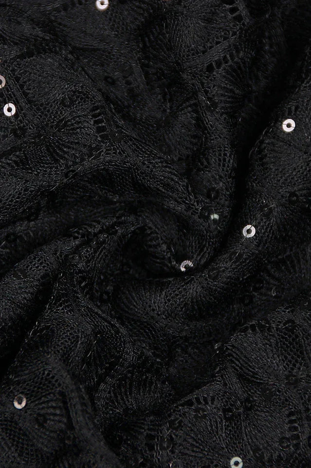 Flared leg jumpsuit with feather cuffs - View 6 | TEVQA