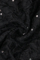 Flared leg jumpsuit with feather cuffs - View 6 | TEVQA