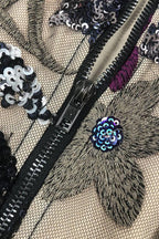 Floral Sequin Embroidered Maxi Dress - View 8 | TEVQA