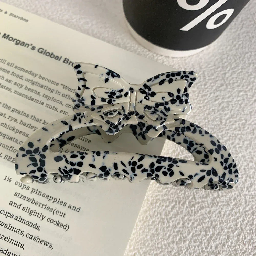Chic Bow Cutout Acetate Hair Claw Clip - View 9 | TEVQA