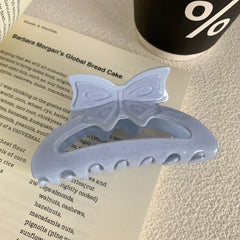 Chic Bow Cutout Acetate Hair Claw Clip - 3.5 Inch Trendy Pattern Collection