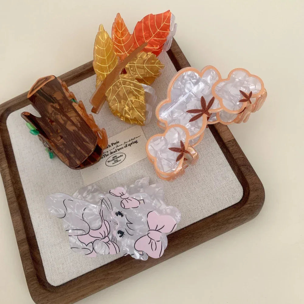 Whimsical Woodland & Farm Acetate Hair Claw - TEVQA