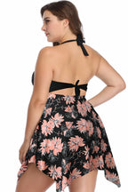 Plus Size Tankini Swimsuit with Skirt - View 13 | TEVQA