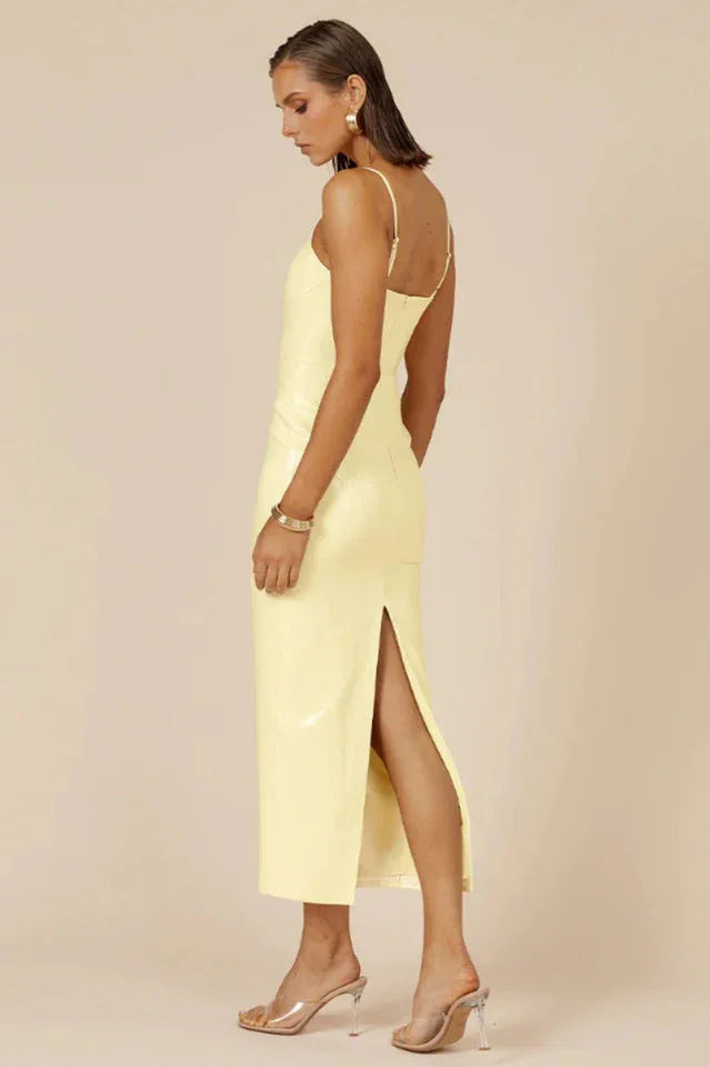 Sequined midi dress with dragonfly embellishment - View 11 | TEVQA
