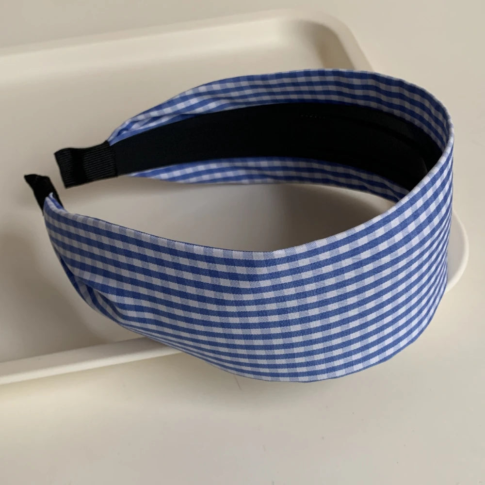 Classic Wide Fabric Headband - 2.4 Inch Lightweight Blue Styles