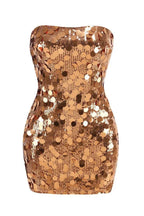 Strapless Sequin Mini Dress - View 7 | TEVQA