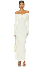 Off Shoulder Midi Dress - View 8 | TEVQA