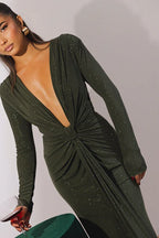 Sparkly long sleeve maxi dress - View 14 | TEVQA