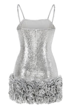 Sequin Flower Mini Dress - View 14 | TEVQA