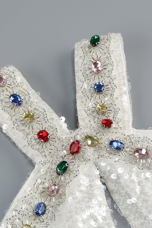 Bobbie White Halter Sequin Maxi Dress | Dress In Beauty