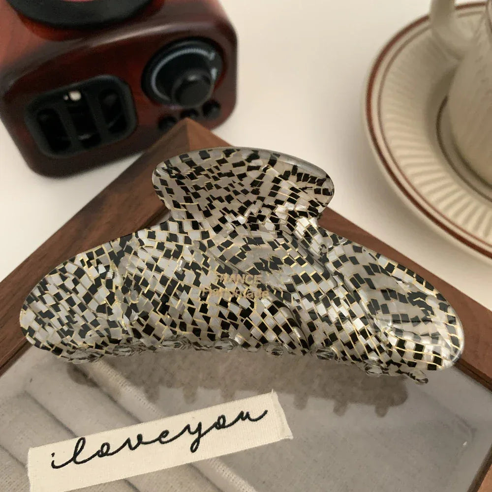 Large Acetate Hair Claw Clip - View 12 | TEVQA