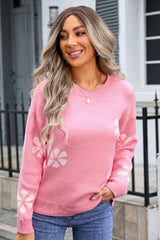 Round Neck Long Sleeve Sweater | Dress In Beauty