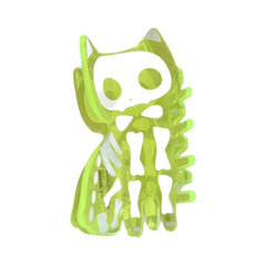 Translucent neon green skeleton cat hair clip