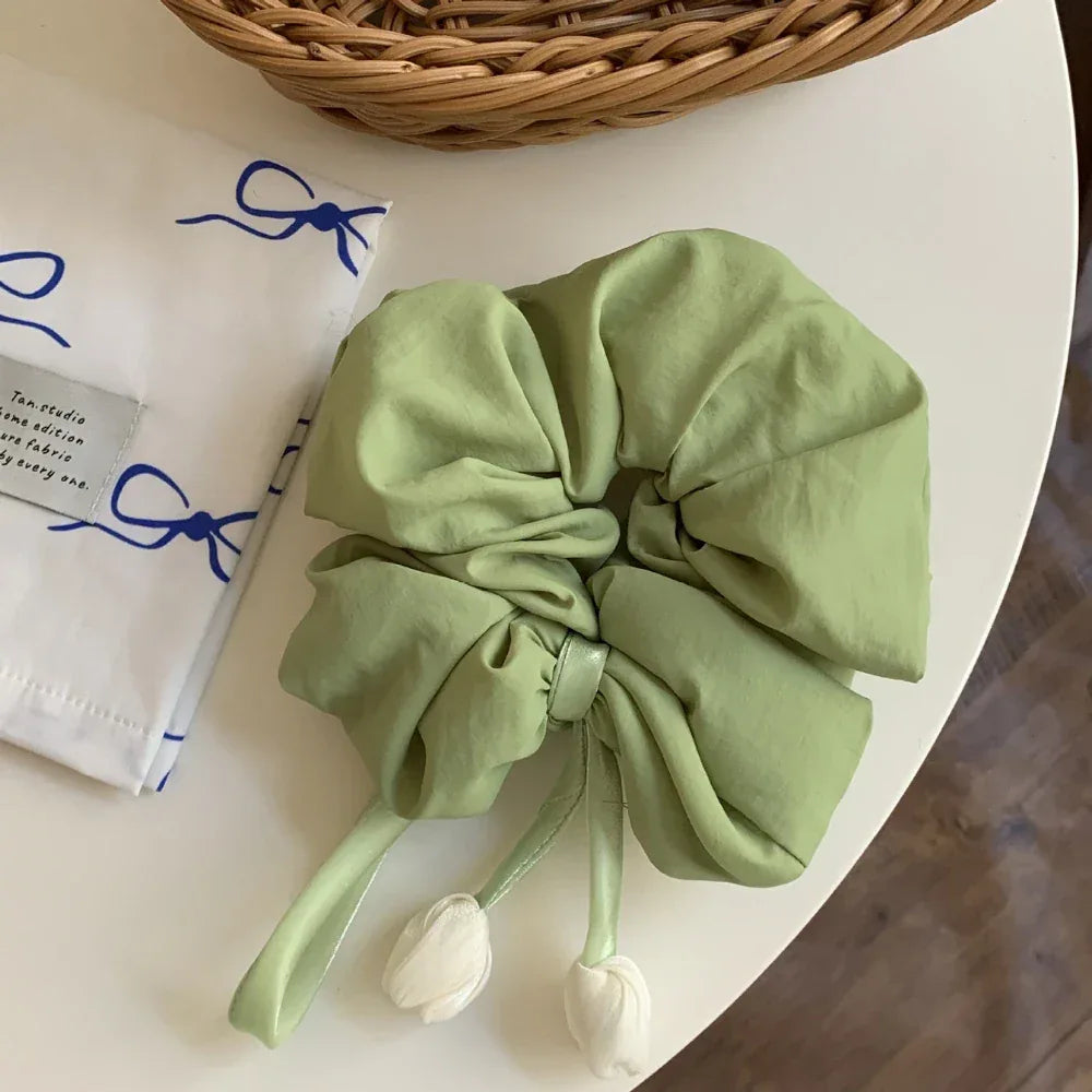 Oversized Tulip Charm Scrunchie - View 7 | TEVQA