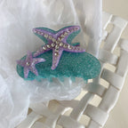 Sparkling Starfish Rhinestone Hair Claw Clip - View 7 | TEVQA