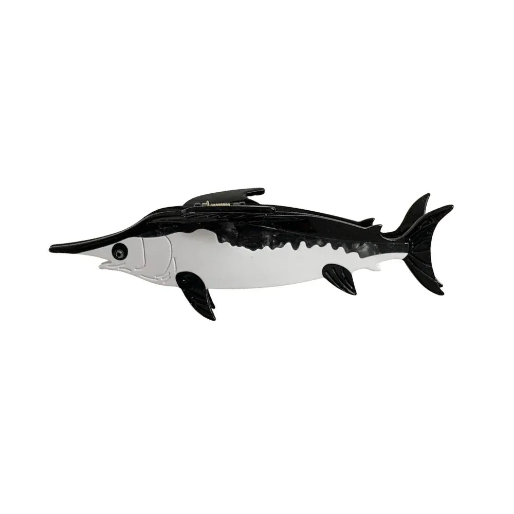 umbo Ocean Predator Acetate Hair Claw Clip - 5.9 Inch Extra Large Clip for Thick Hair - TEVQA Main image