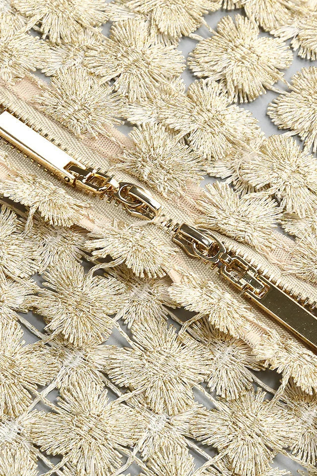 Saia Champagne Crochet Set - TEVQA
