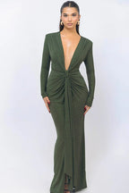 Sparkly long sleeve maxi dress - View 10 | TEVQA