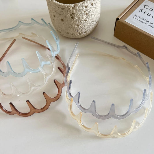 Wavy Comb Headband - Non-Slip Volumizing Toothed Hair Band