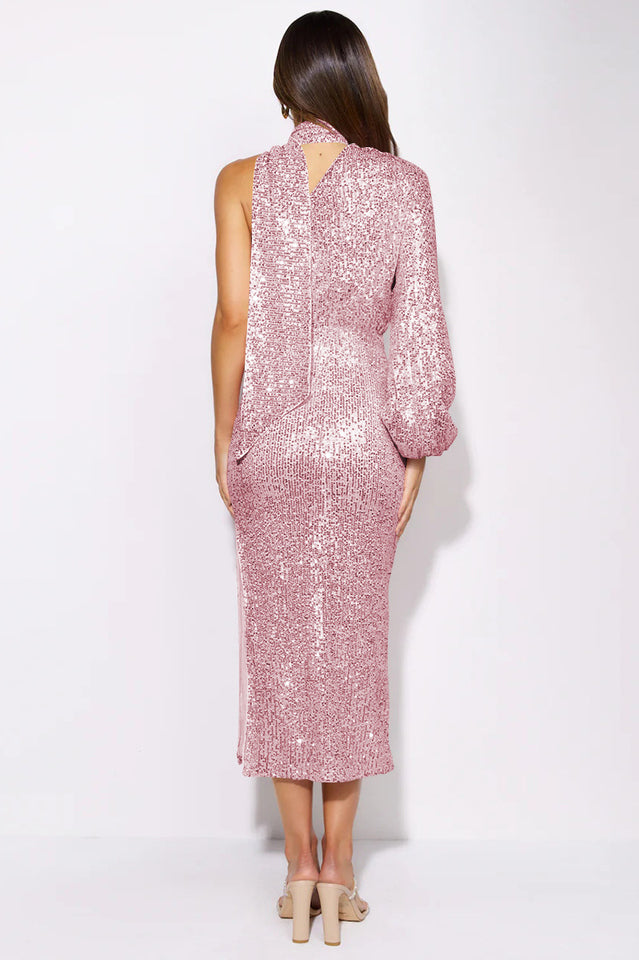 One-Shoulder Slit Bodycon Dress | Dress In Beauty