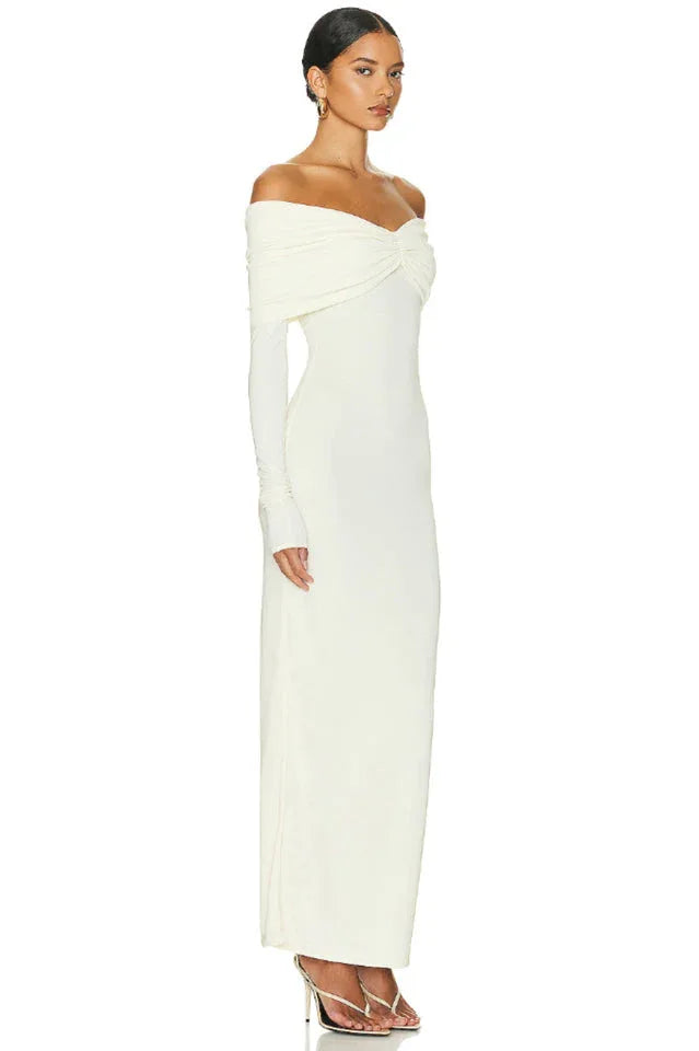 Off Shoulder Midi Dress - View 9 | TEVQA