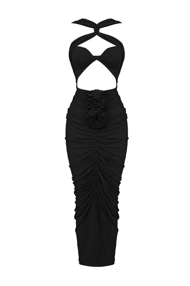Kelly Halter Neck Maxi Dress - View 15 | TEVQA