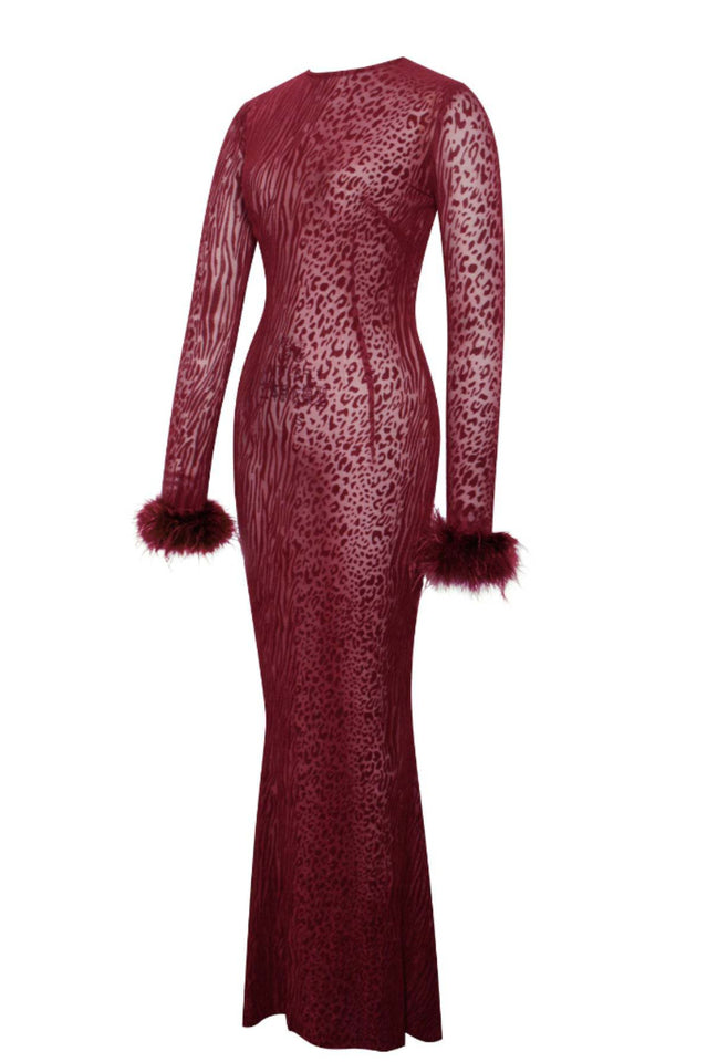 Patricia Leopard Burnout Velvet Backless Dress | Dress In Beauty