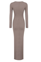 Strappy Long Sleeve Maxi Dress - TEVQA