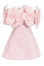 Chabela Flower Off-Shoulder Mini Dress - View 14 | TEVQA