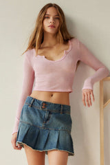 Self Design Scoop Neck Top | Dress In Beauty