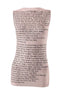 Text print sleeveless mesh top - View 9 | TEVQA