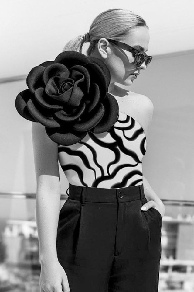 Exaggerated 3D Flower One Piece Swimsuit | Dress In Beauty