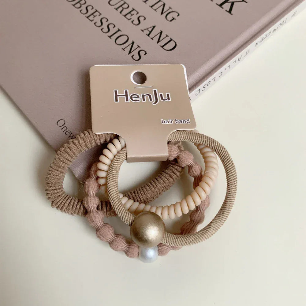 Stackable coil hair tie set - View 7 | TEVQA