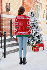 Festive Cartoon Reindeer Christmas Sweater