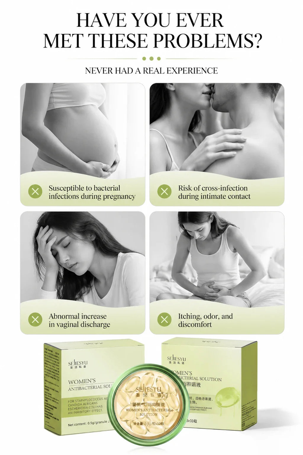 Problem-solution scenario for women's health concerns