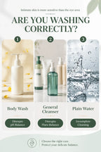 Comparison of different cleansing methods and their impact on pH balance