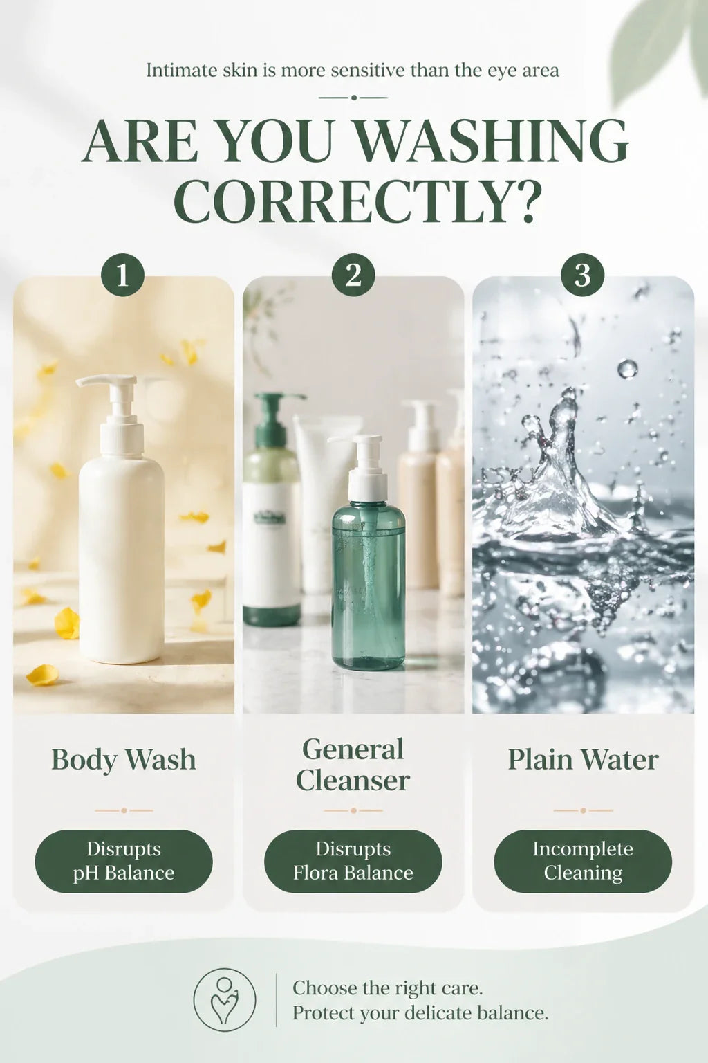 Comparison of different cleansing methods and their impact on pH balance