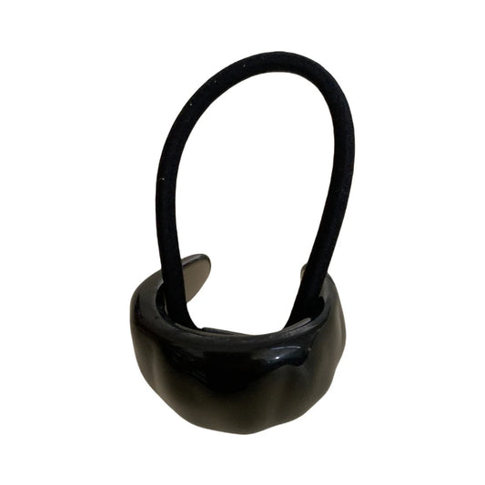 Acrylic Hair Cuff Ponytail Holder - 1.1 Inch Marbled Style