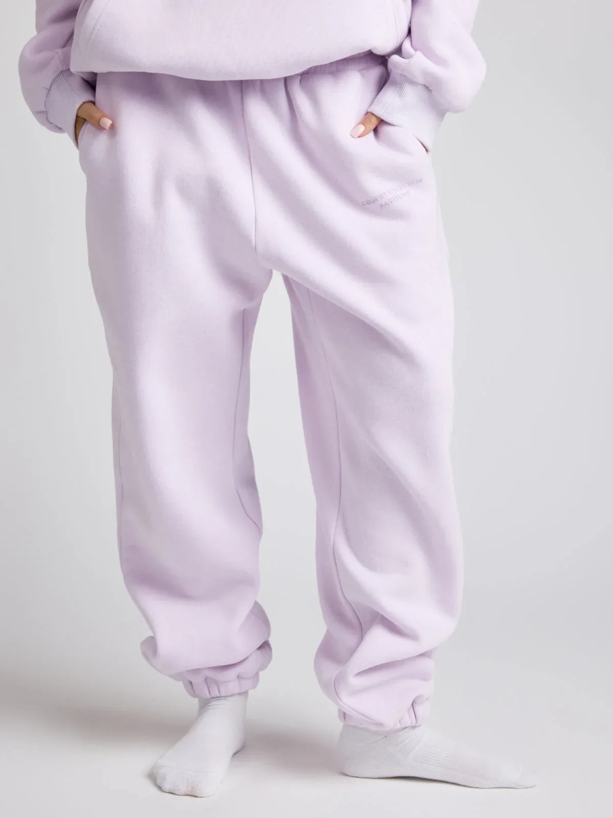 Comfortable fleece joggers with elastic waistband - View 43 | TEVQA
