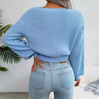 Yellow Cable Knit Sweater - TEVQA