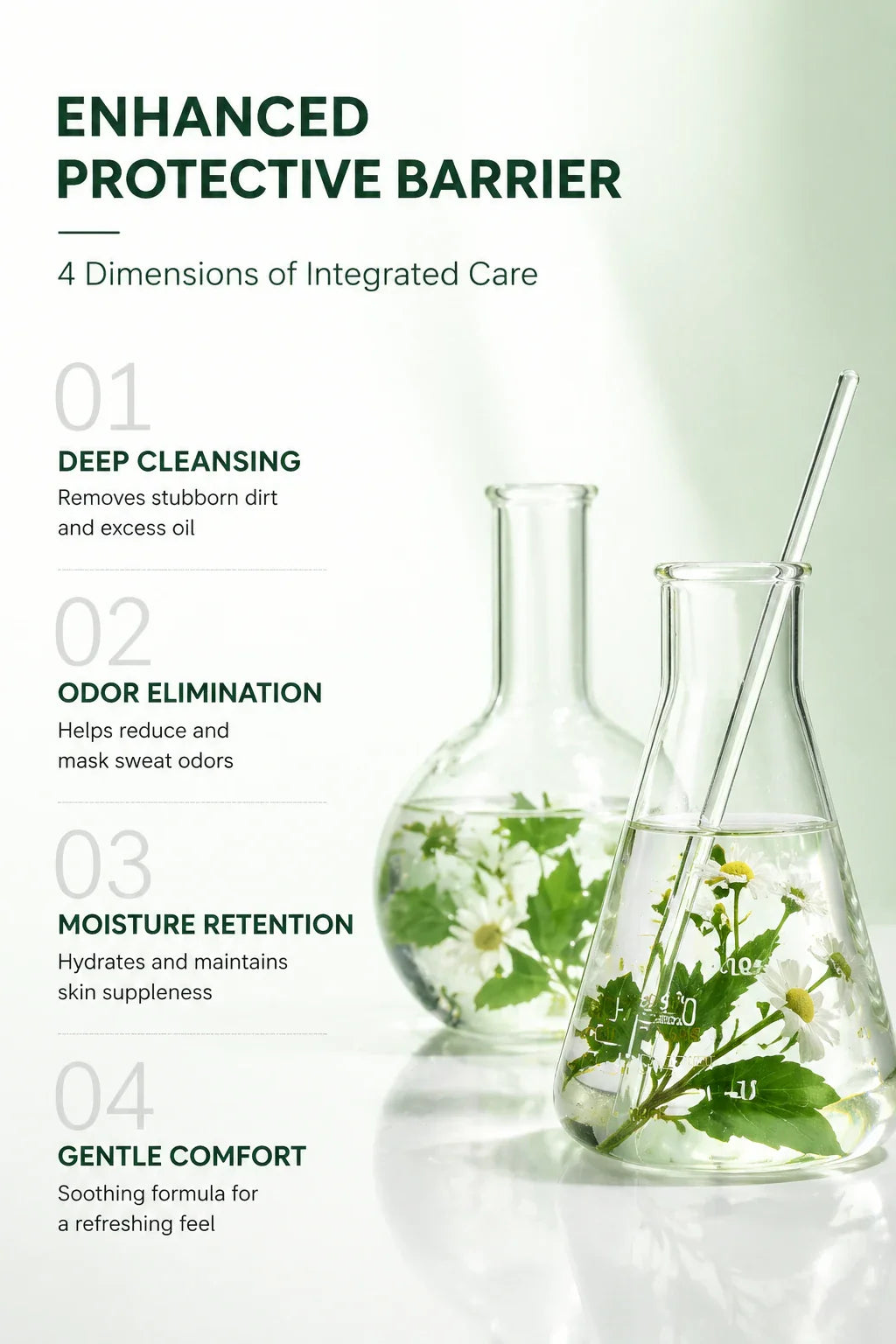 Diagram illustrating the four dimensions of care provided by the SEJIESYU product