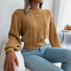 Yellow Cable Knit Sweater