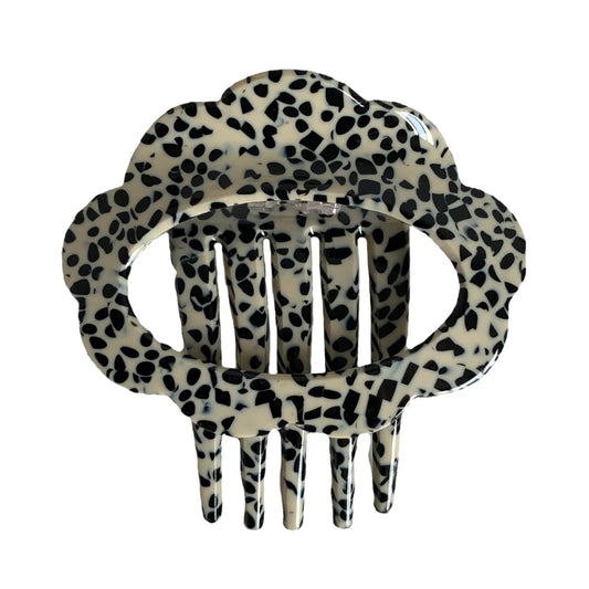 Acetate Scalloped Comb Clip - 2.5 Inch Half-Up Hair Clip