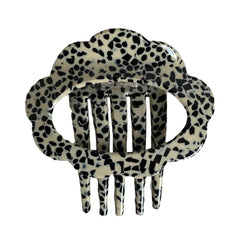 Acetate Scalloped Comb Clip - 2.5 Inch Half-Up Hair Clip