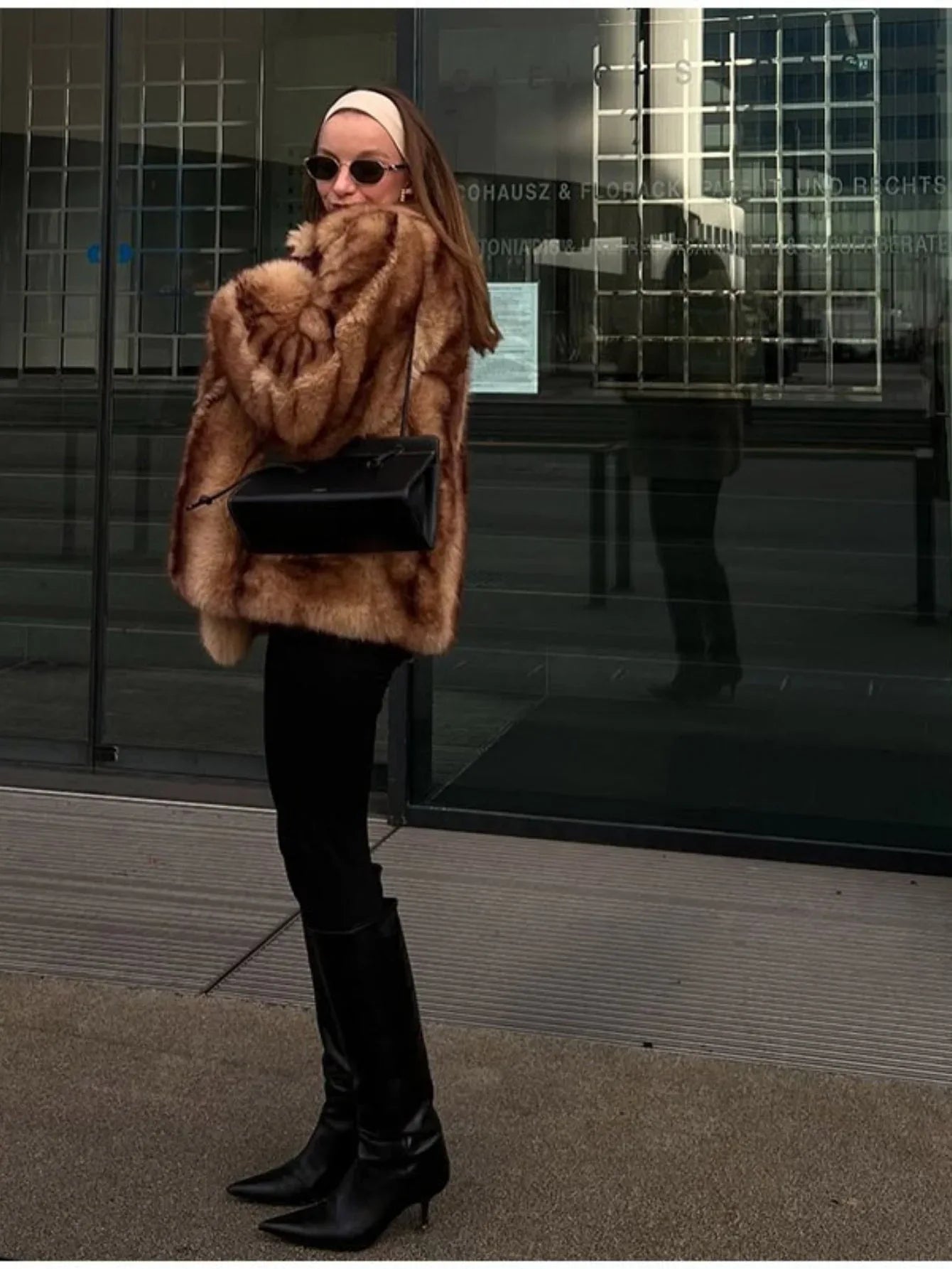 Faux Fur Cropped Jacket Secondary image