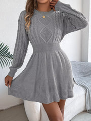 Cable Knit Sweater Dress - View 16 | TEVQA
