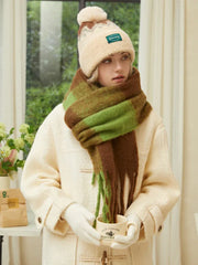 Oversized ombre scarf with soft texture - View 9 | TEVQA