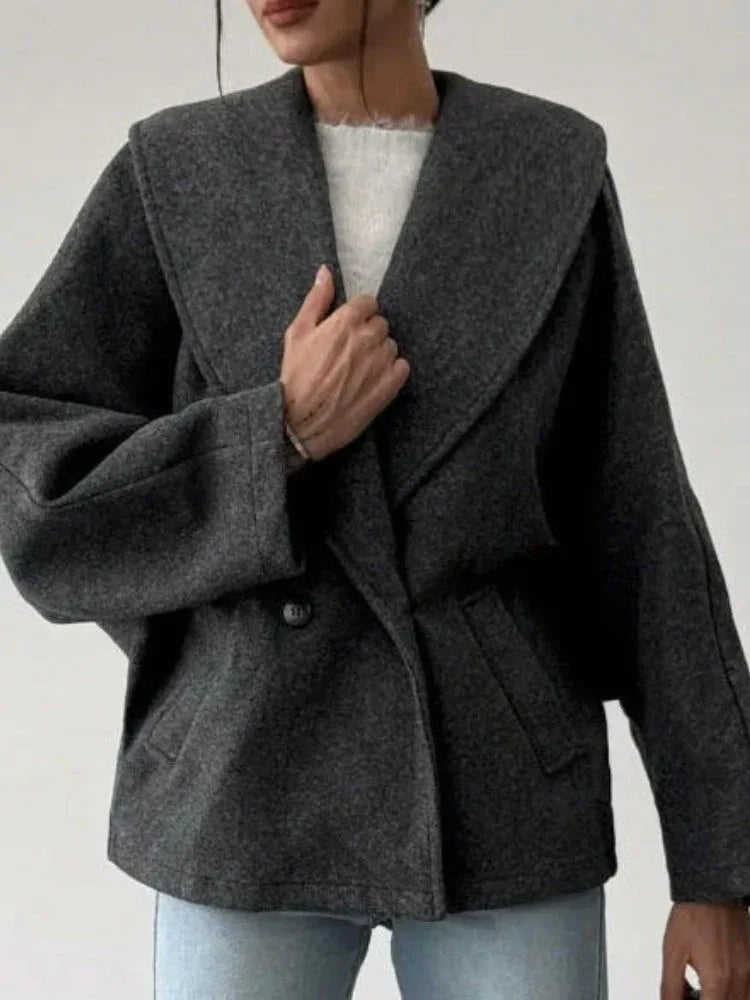 The Rowan Architectural Shawl Collar Jacket - TEVQA